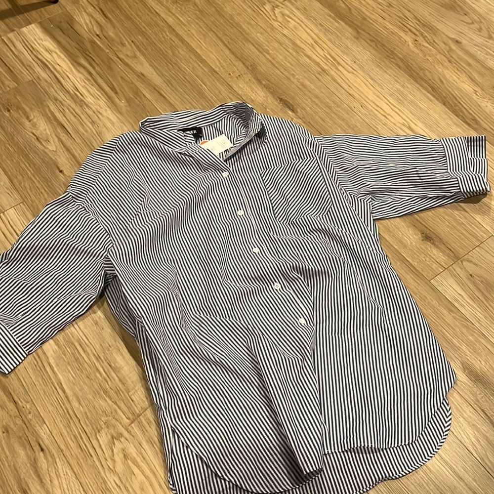 Striped Plus Size Button Down